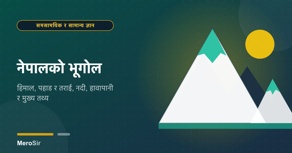 नेपालको भूगोल: हिमाल, पहाड र तराई, नदी, हावापानी र मुख्य तथ्य