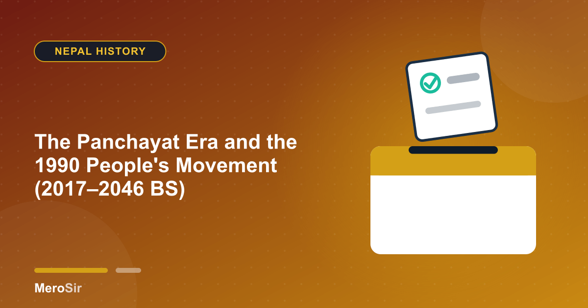 The Panchayat Era and the 1990 People's Movement (2017–2046 BS)