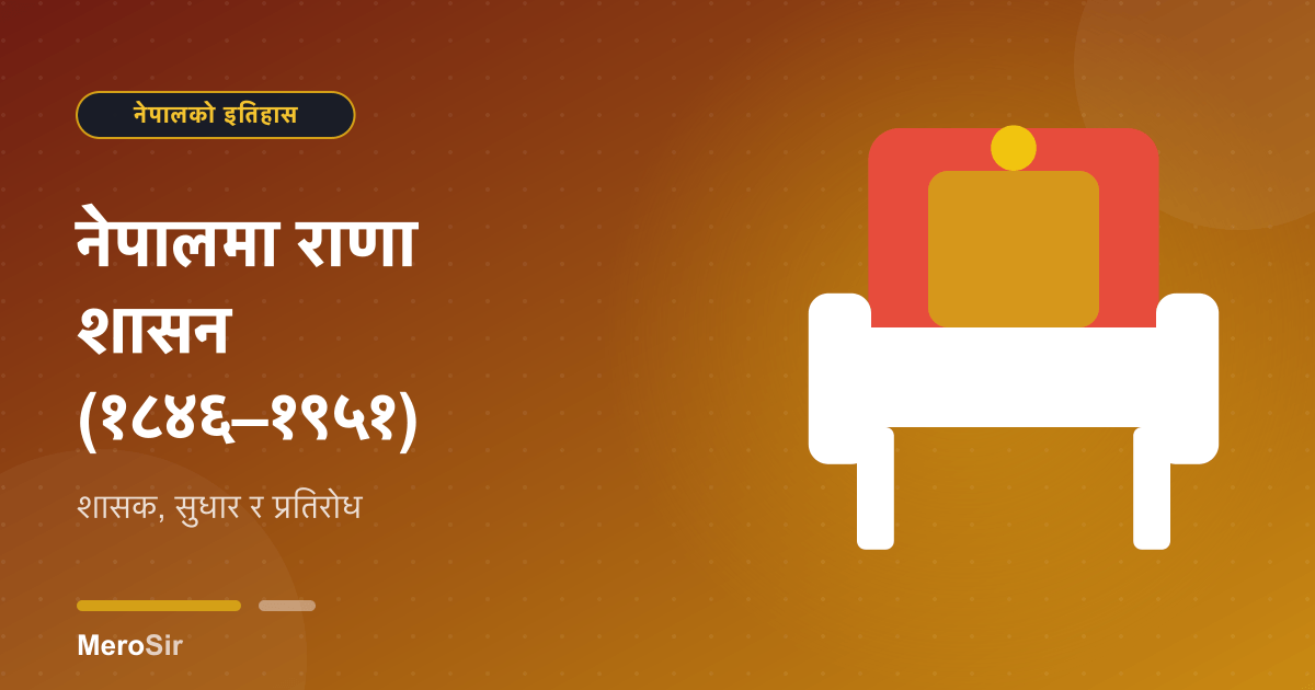 नेपालमा राणा शासन (१८४६–१९५१): शासक, सुधार र प्रतिरोध