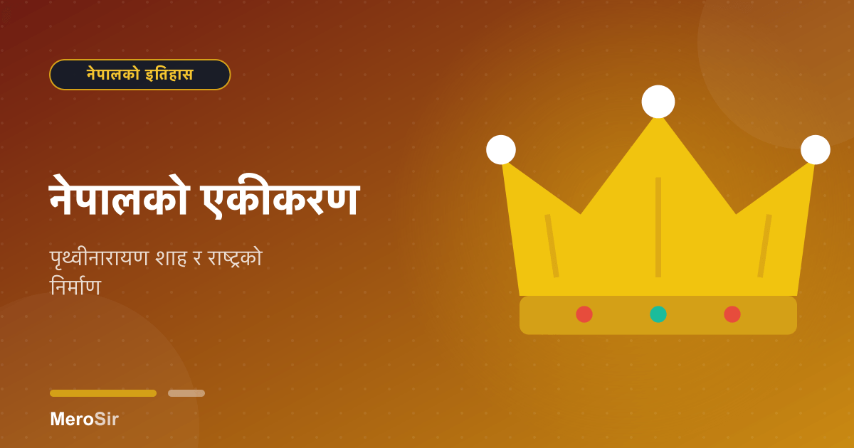 नेपालको एकीकरण: पृथ्वीनारायण शाह र राष्ट्रको निर्माण